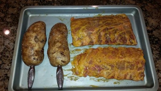 Potato and Ribs ready for smoking.jpg